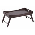 Winsome Winsome 92022 Benito Bed Tray with Curved Top Foldable Legs- Espresso 92022